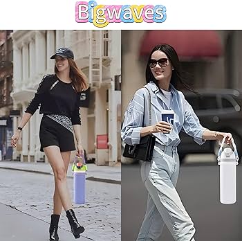 Bigwaves Bottle Silicone Handle StrapCompatible Owala Freesip Water Bottle - Fits 16oz to 40oz Water Bottle Carrier Grip Accessories for Running Bike Gym Or Jogging (with Handle Black)