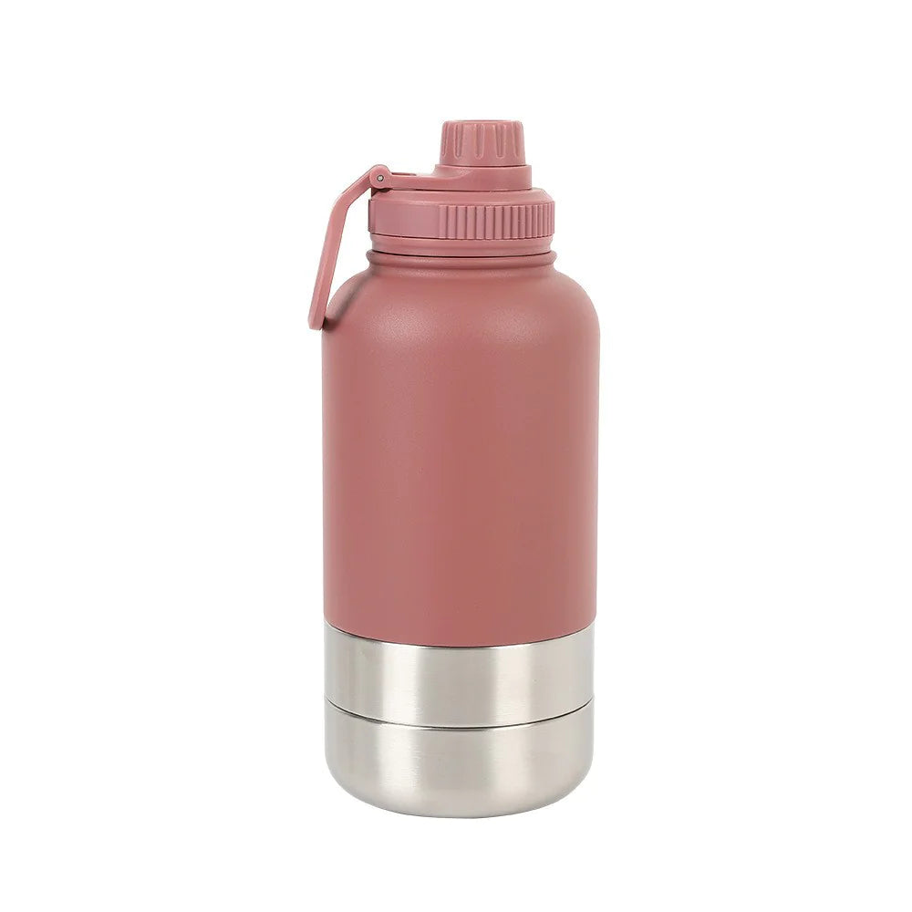 Outdoor Thermal 32oz Pet Water Bottle with Double Wall Insulation