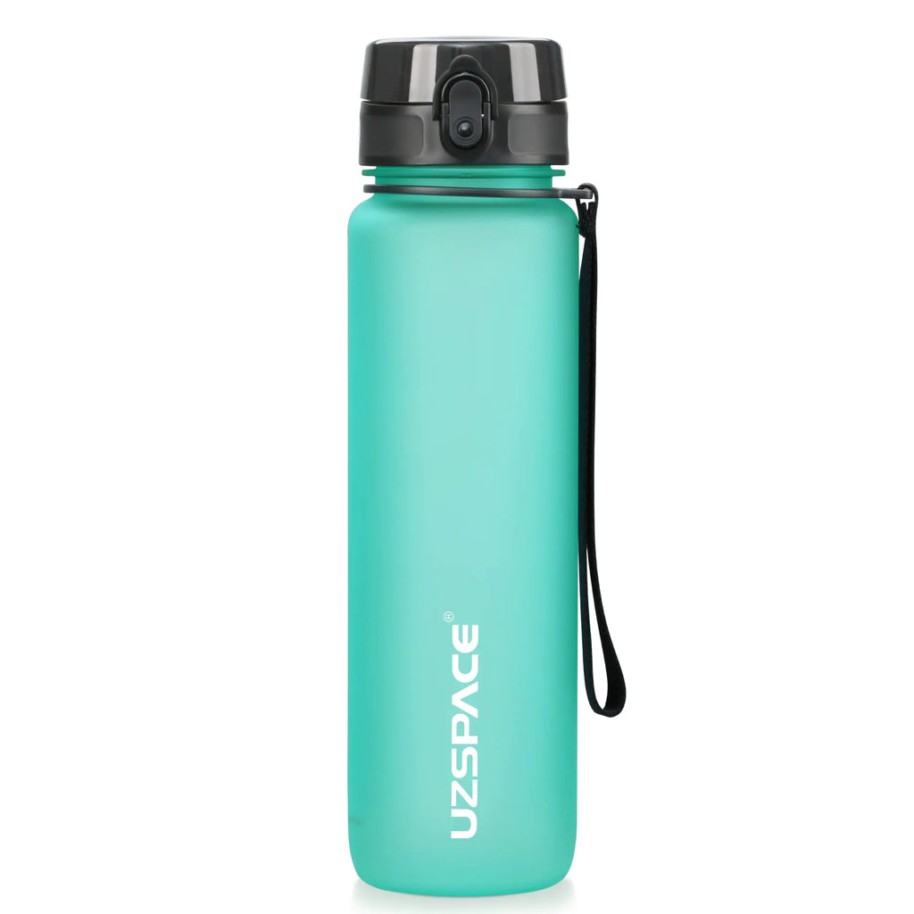 UZSPACE 32 OZ water bottles Leak Proof BPA Free Tritan Plastic Reusable Water Bottle for Travel Gym Fitness Running Sports School (Spindrift Blue32OZ)