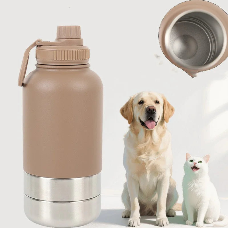 Outdoor Thermal 32oz Pet Water Bottle with Double Wall Insulation