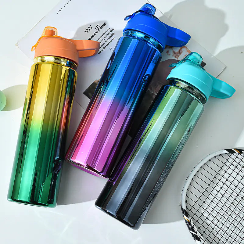 Gradient UV Electroplated Large Sports Water Bottle